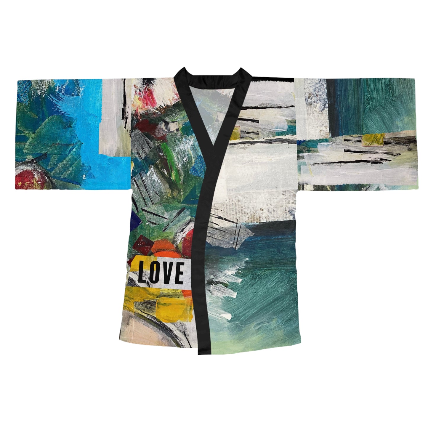 LOVE LETTERS Long Sleeve Japanese Style Kimono Robe