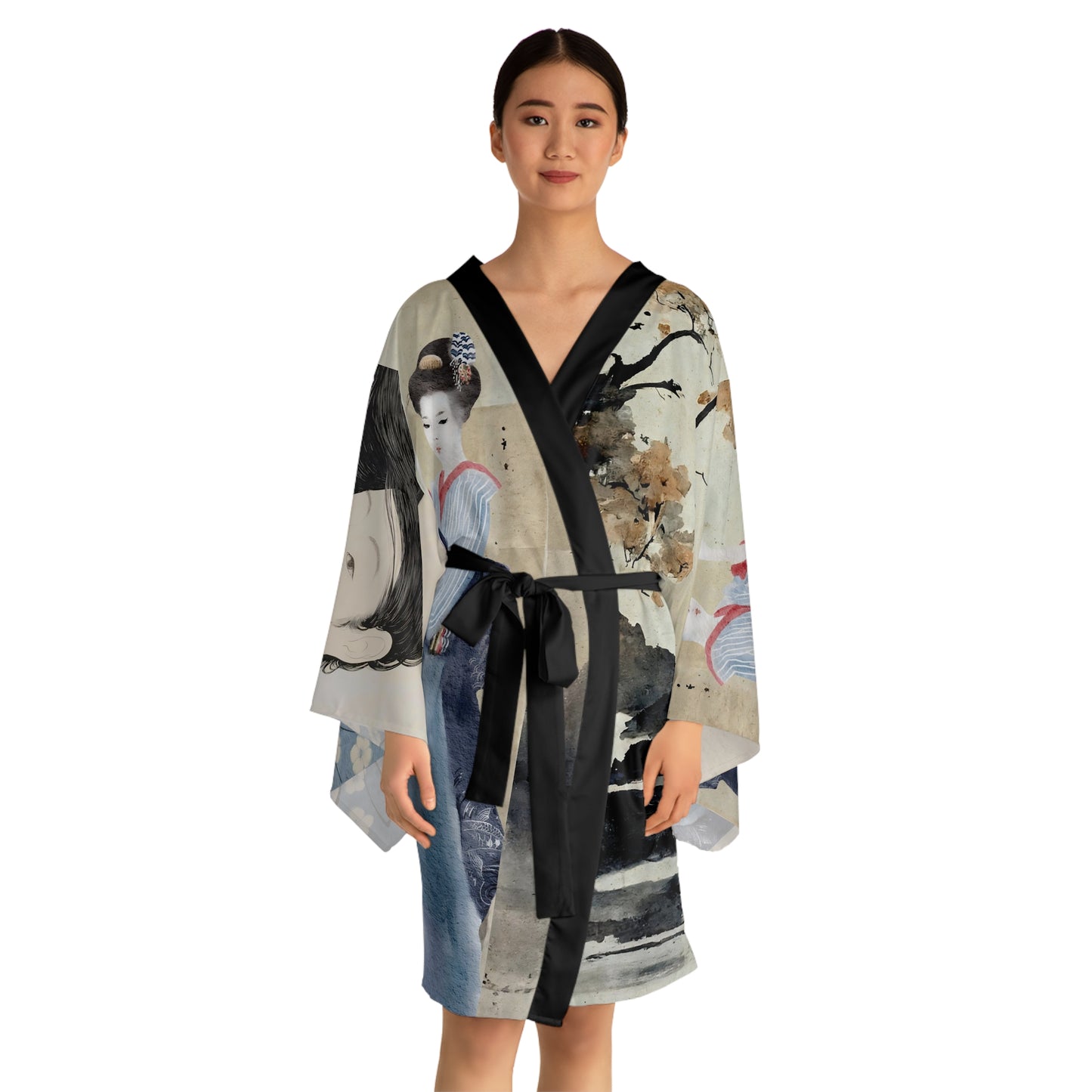 Japanese Kimono Robe for Women Geisha Art Print