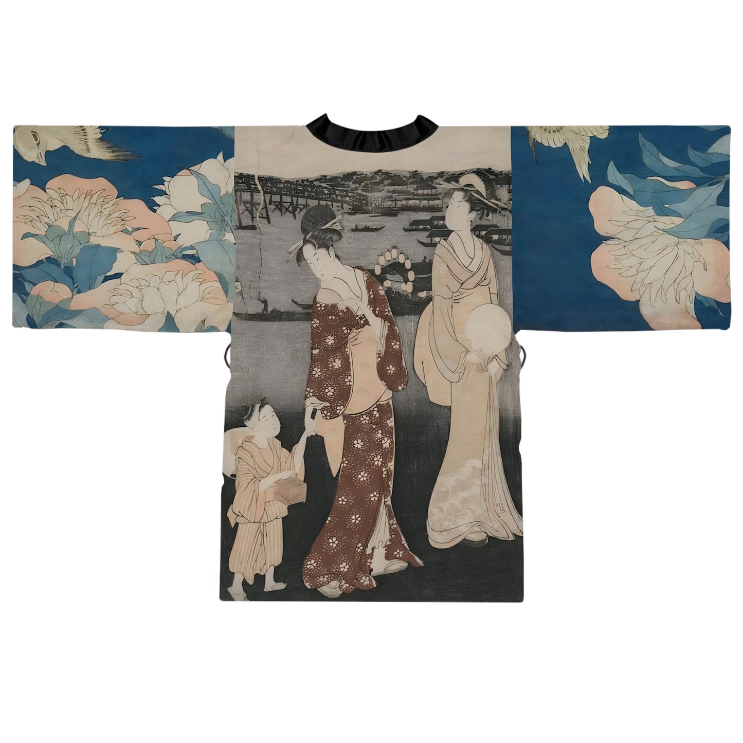 Japanese Kimono Robe Print Japan inspired Kimono Robe for Women