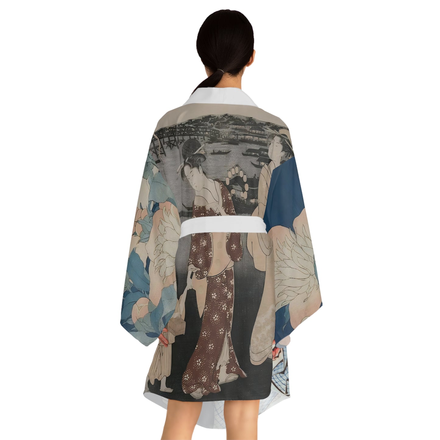 Japanese Kimono Robe Print Japan inspired Kimono Robe for Women