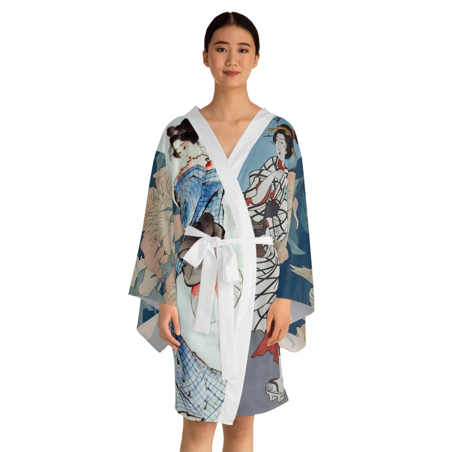 Japanese Kimono Robe Print Japan inspired Kimono Robe for Women