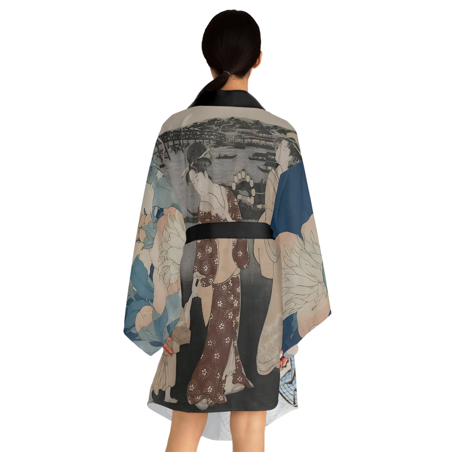 Japanese Kimono Robe Print Japan inspired Kimono Robe for Women