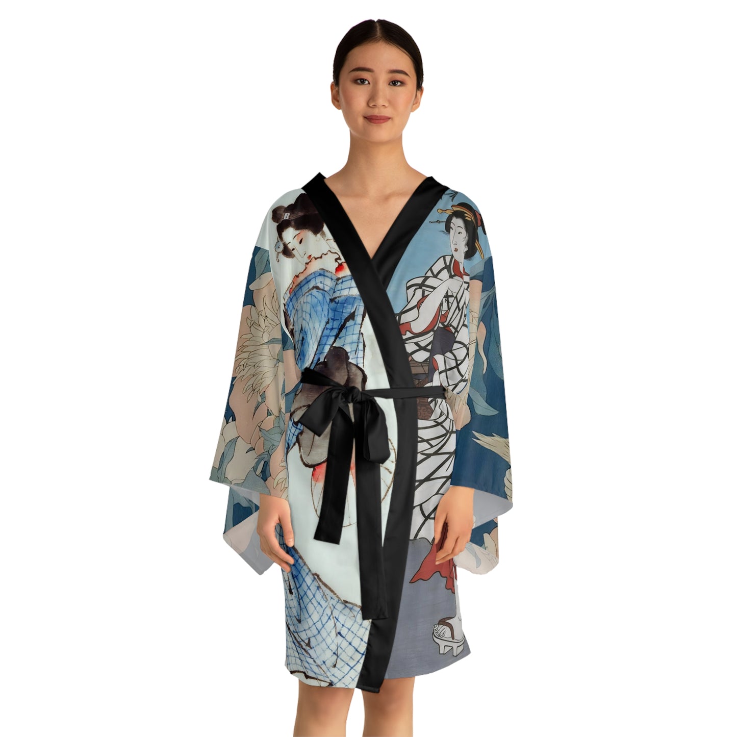 Japanese Kimono Robe Print Japan inspired Kimono Robe for Women