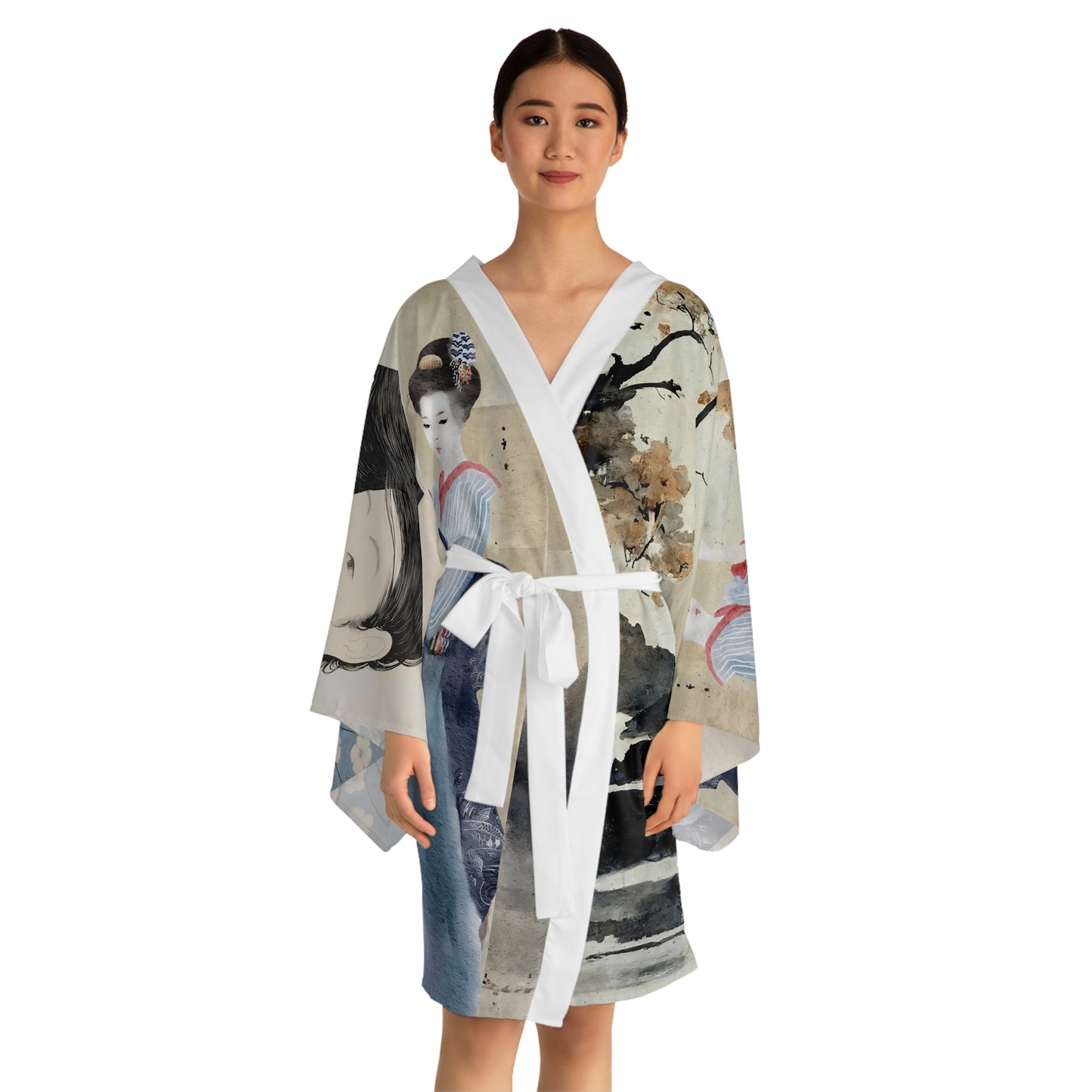 Japanese Kimono Robe for Women Geisha Art Print