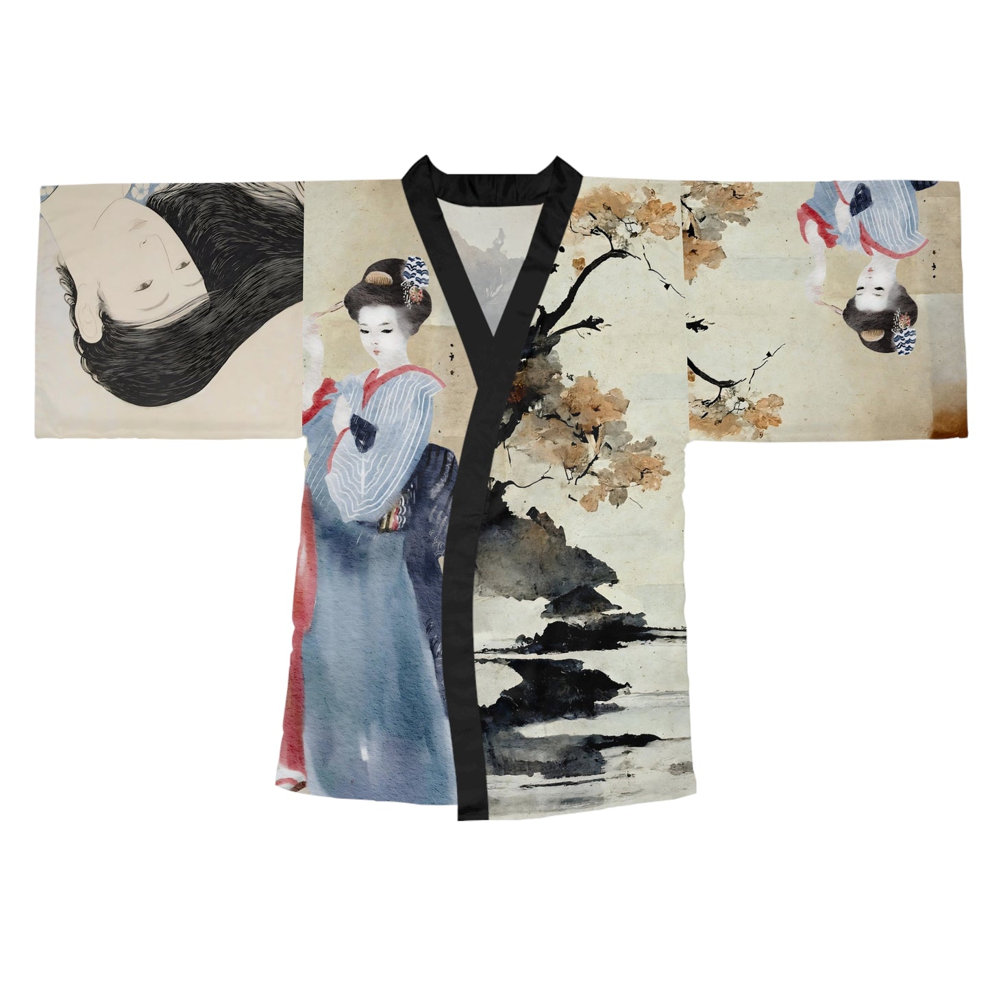 Japanese Kimono Robe for Women Geisha Art Print