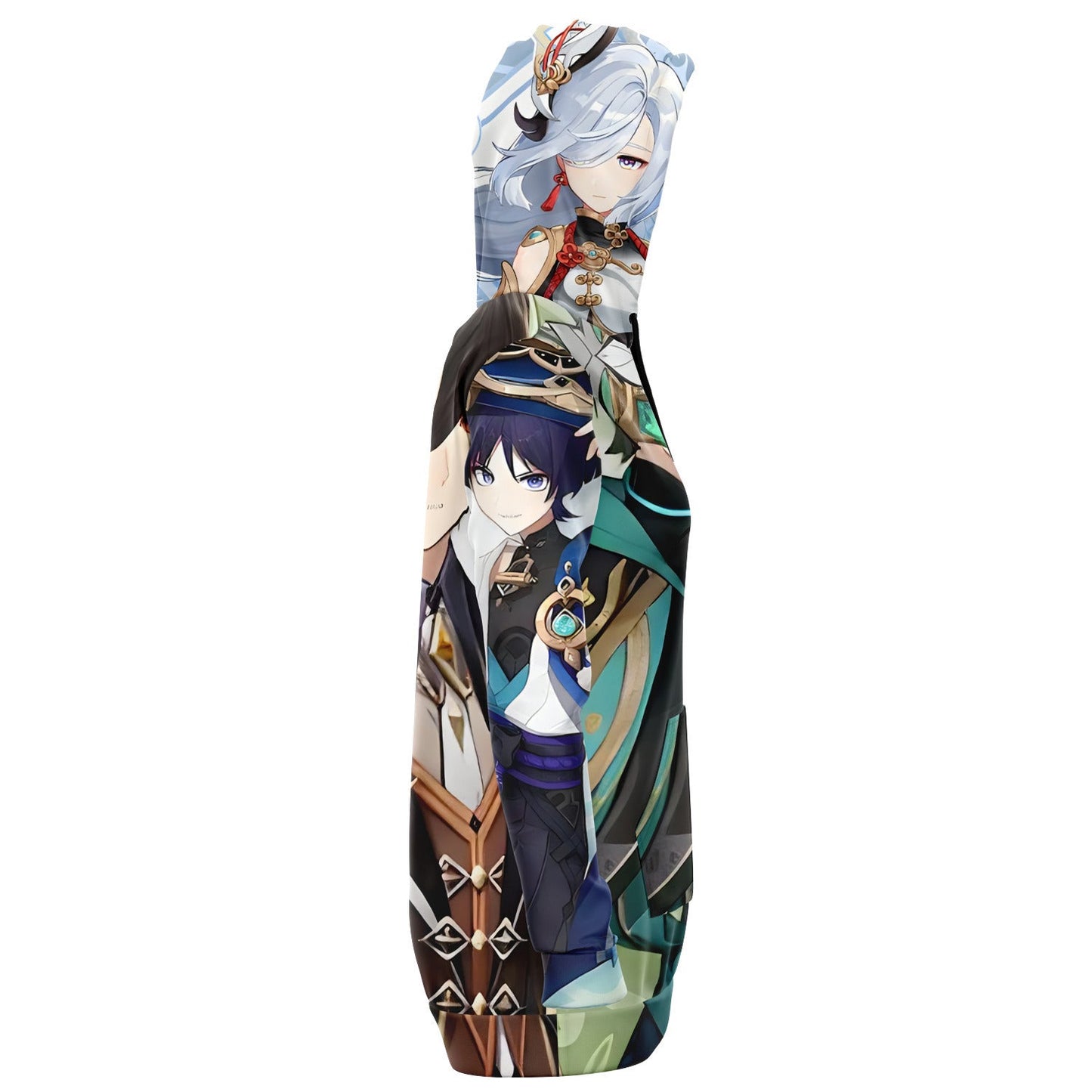 Anime Genshin Impact inspired Athletic Longline Hoodie Dress Fan Made HOO-DESIGN.SHOP