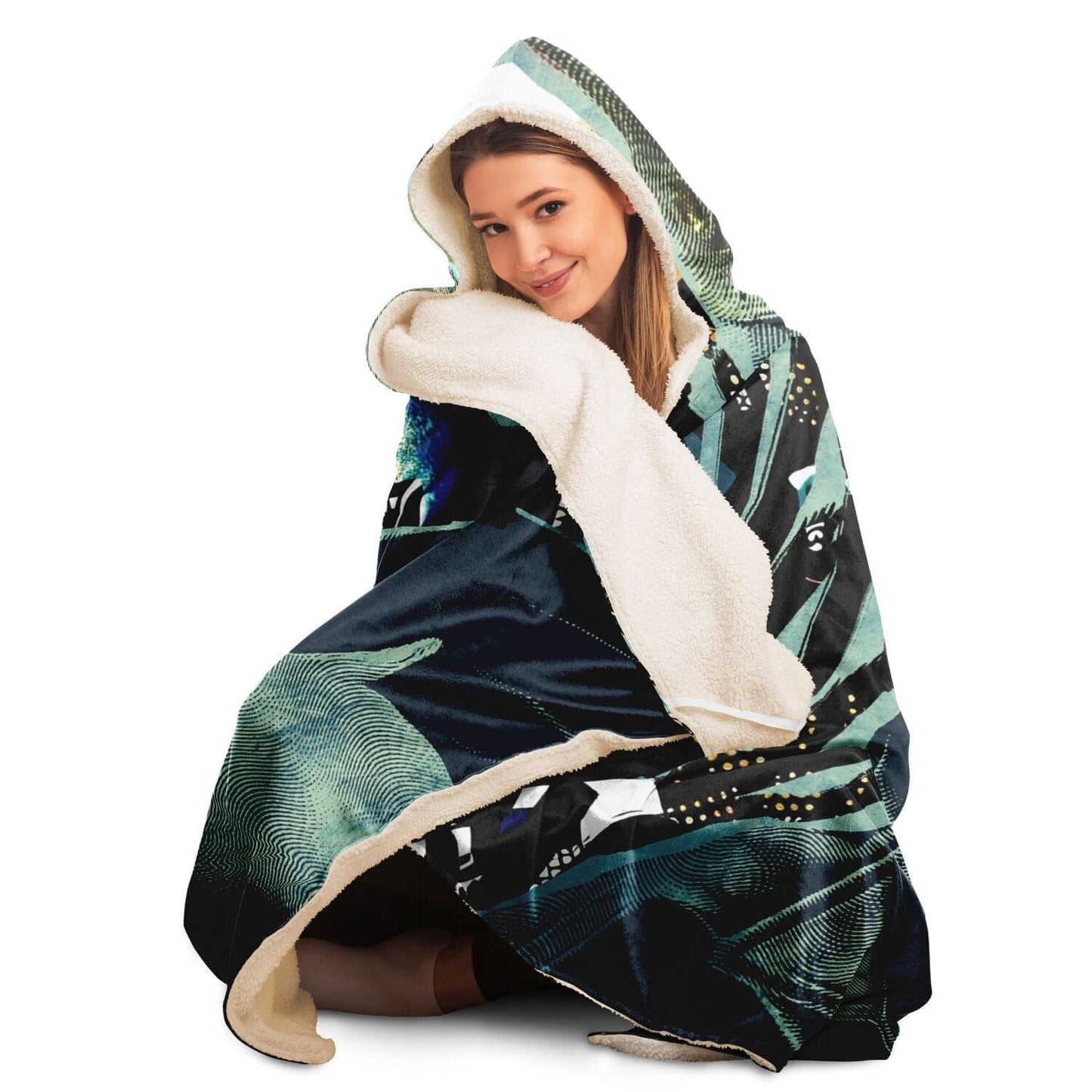 BIG N.O.T.O.R.I.O.U.S Crown Hip Hop Icon Hooded Blanket HOO-DESIGN.SHOP