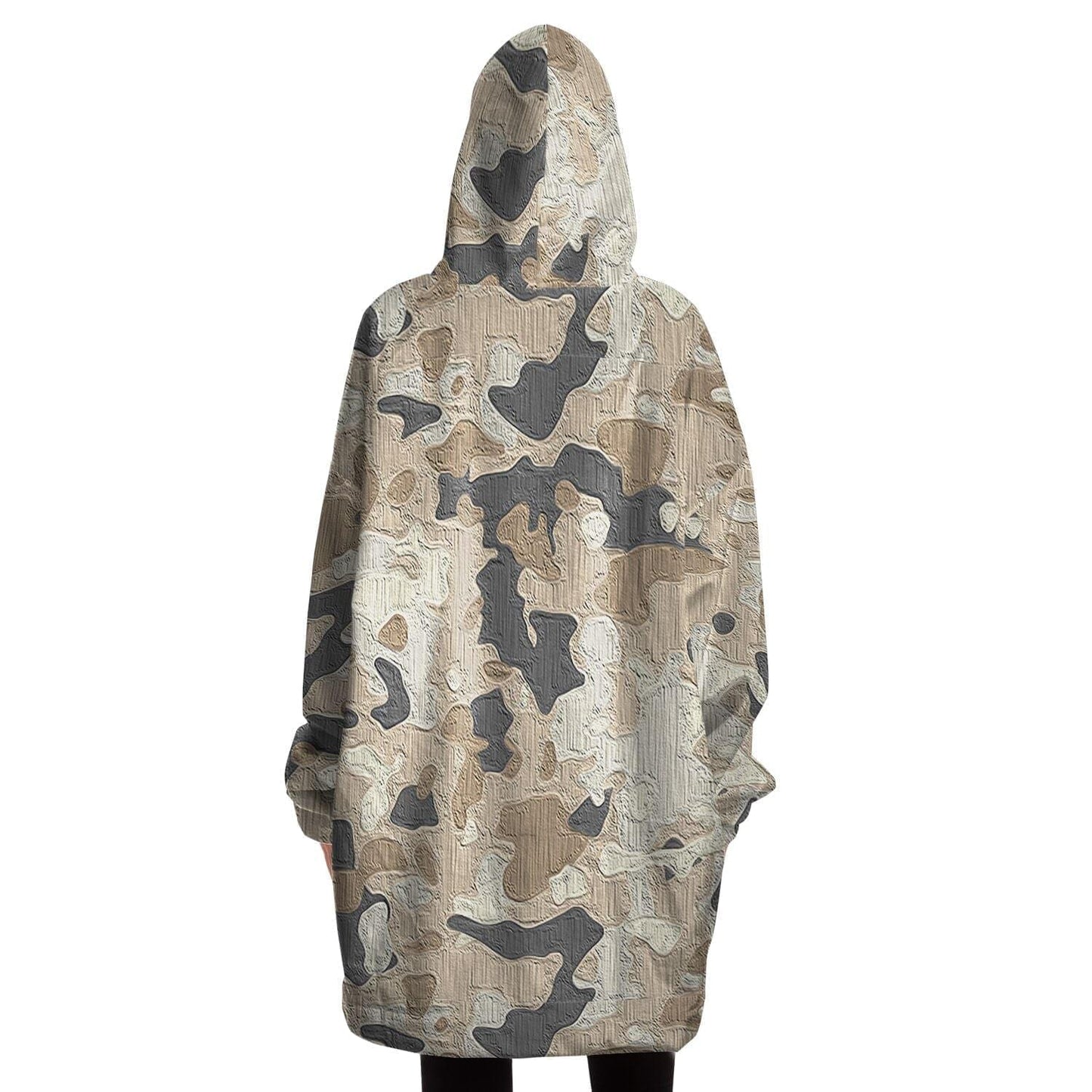 Beige Camo Wearable Snug Hoodie HOO-DESIGN.SHOP