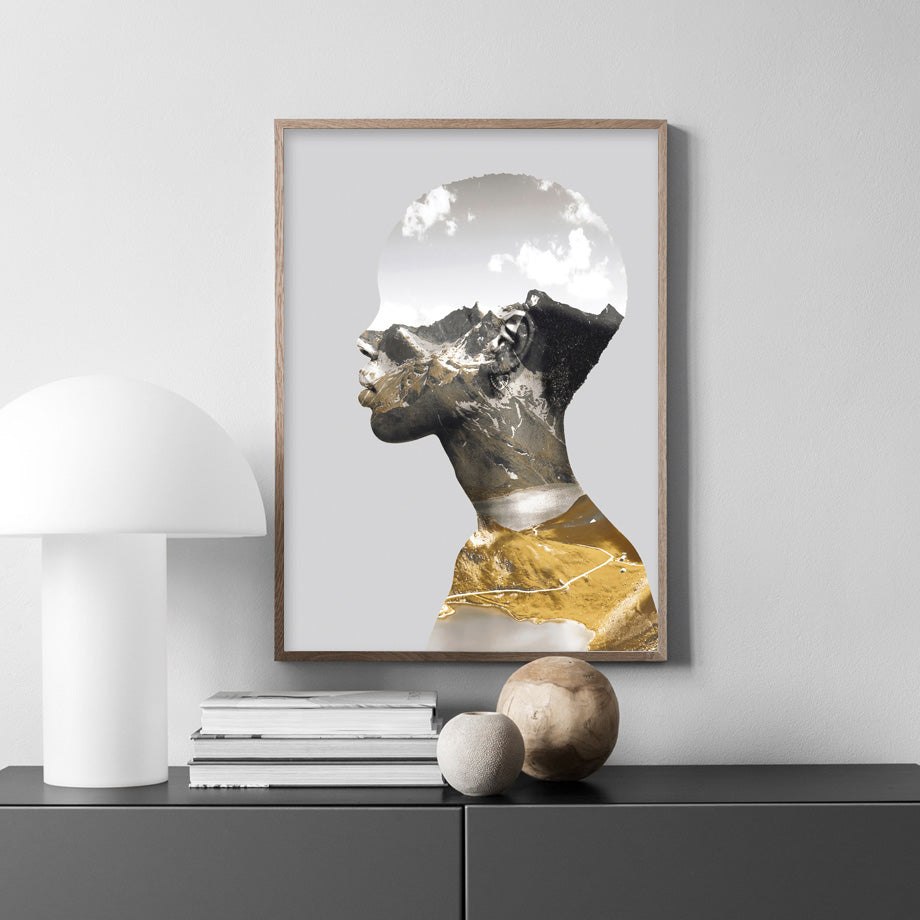 Bird Flower Girl Abstract Illustration Wall Art Canvas Painting Nordic Poster HOO-DESIGN.SHOP