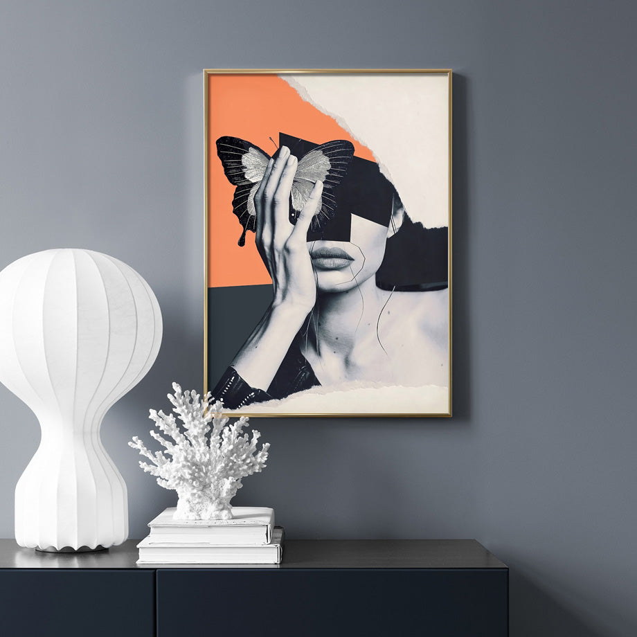 Bird Flower Girl Abstract Illustration Wall Art Canvas Painting Nordic Poster HOO-DESIGN.SHOP