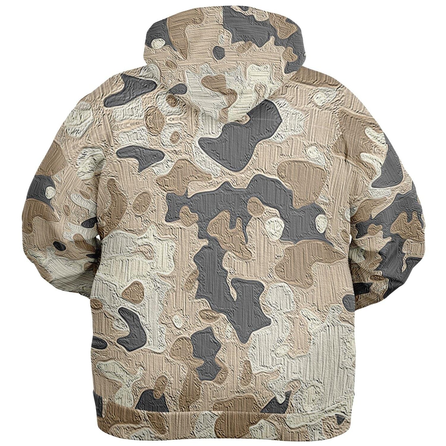 Camo Beige Merchandise Plus-Size Zip Up Hoodie HOO-DESIGN.SHOP