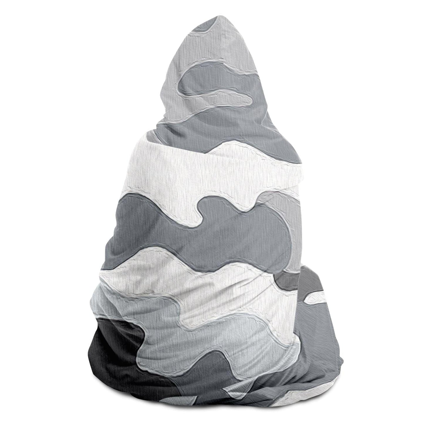 Camouflage Grey Hooded Blanket Gift Idea HOO-DESIGN.SHOP