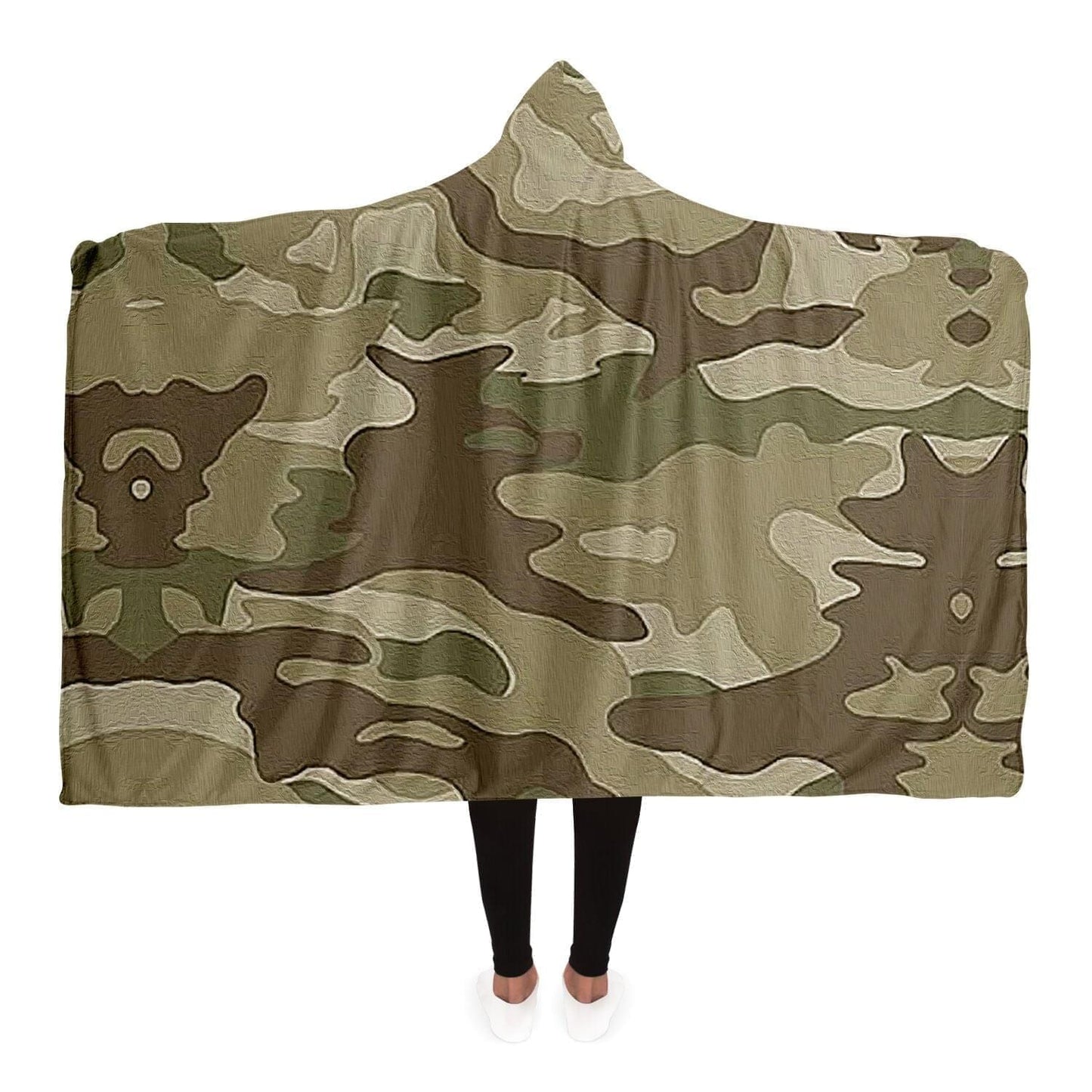 Camouflage for camping Hooded Blanket HOO-DESIGN.SHOP