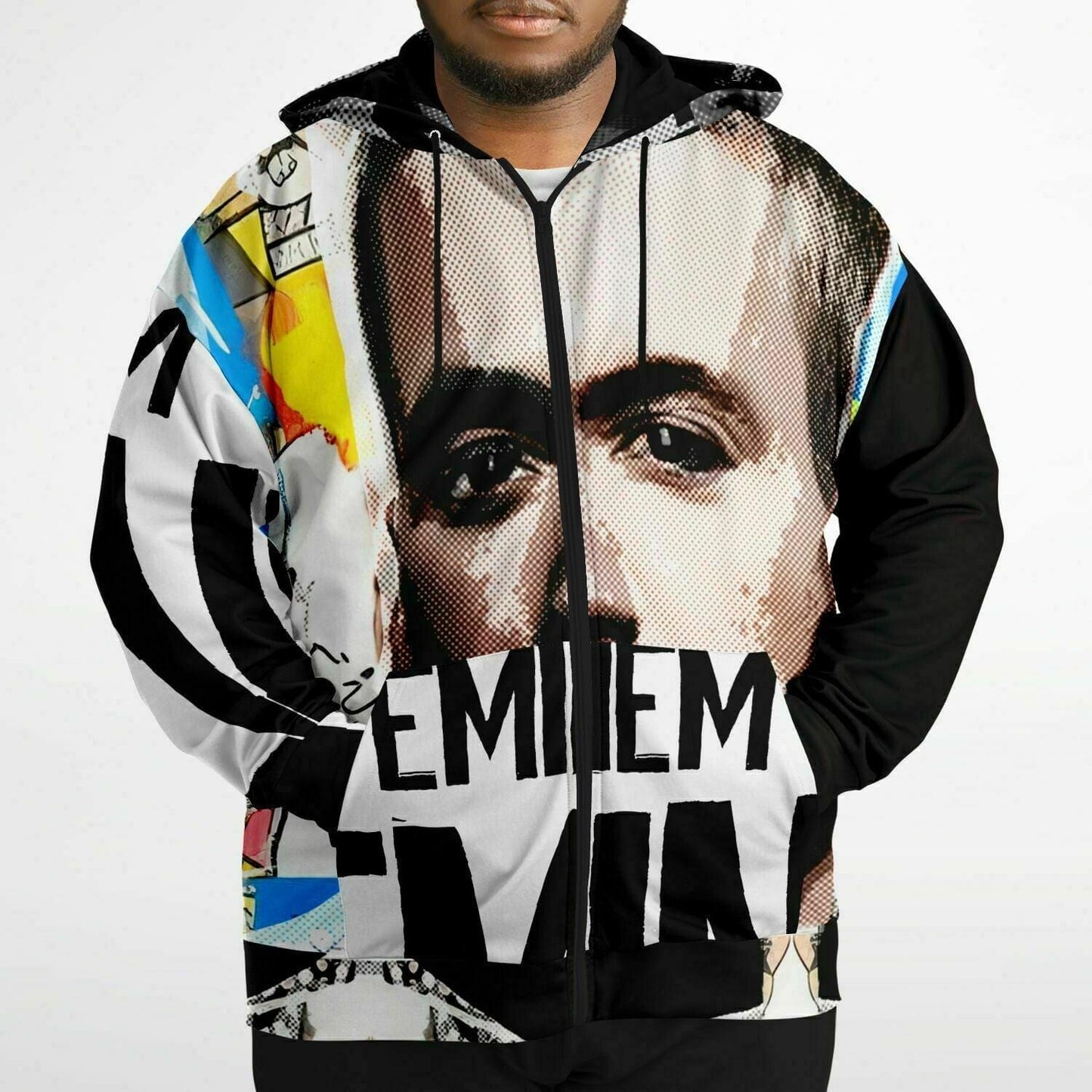 Eminem Drawing Plus-Size Zip Up Hoodie HOO-DESIGN.SHOP