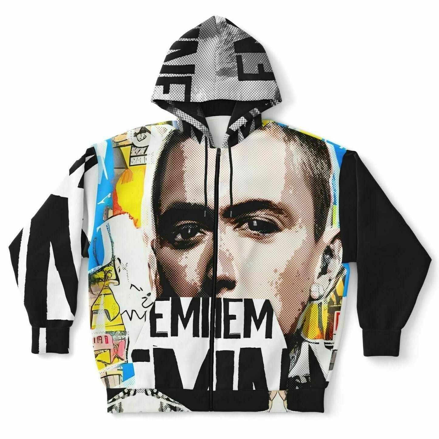 Eminem Drawing Plus-Size Zip Up Hoodie HOO-DESIGN.SHOP