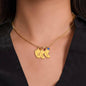 Engraved Baby Feet with Birthstones Necklace New mom gift ShineOn Fulfillment