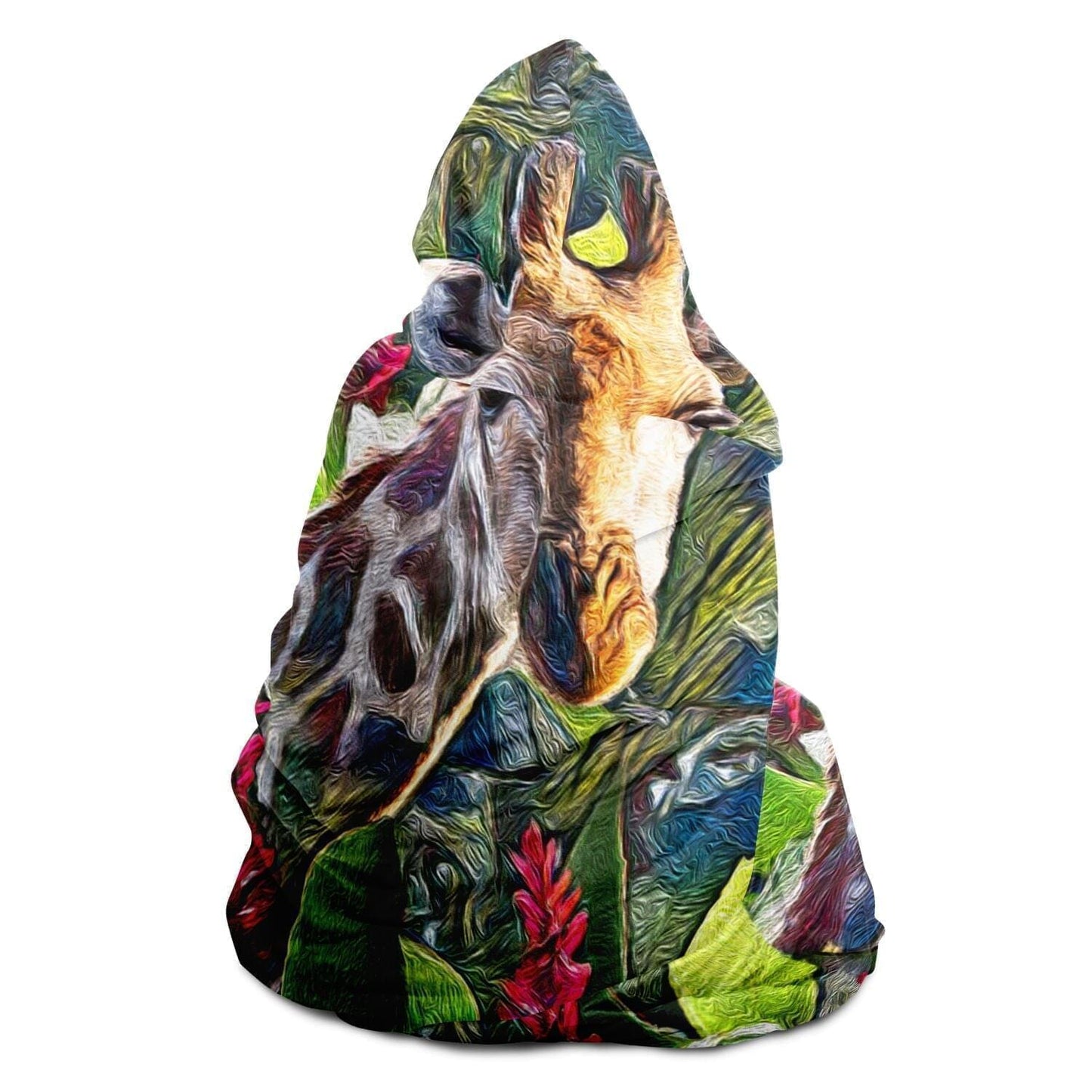 Giraffe Drawing Art Hooded Blanket HOO-DESIGN.SHOP