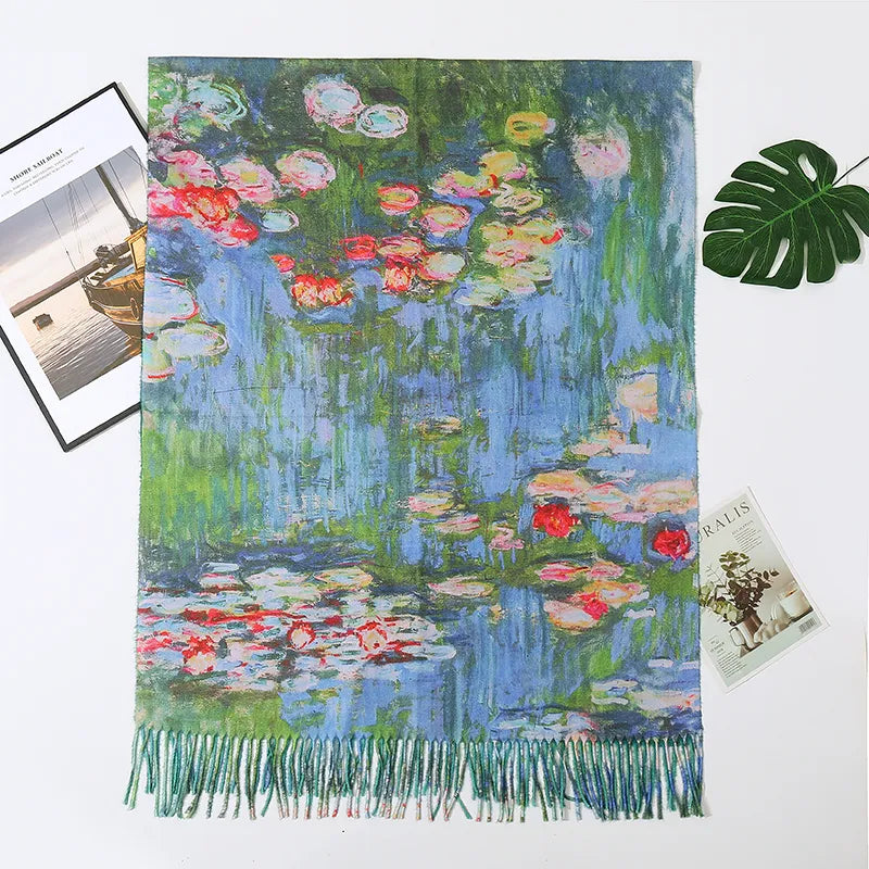Scarf Shawl Van Gogh Monet Artwork Gift for Women Mom Girlfriend Grandma