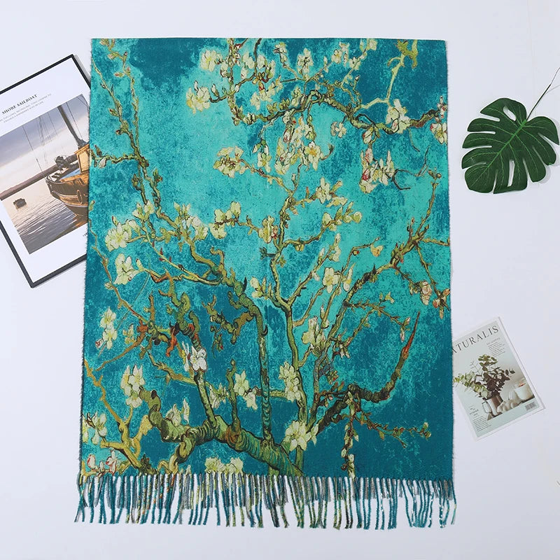 Scarf Shawl Van Gogh Monet Artwork Gift for Women Mom Girlfriend Grandma