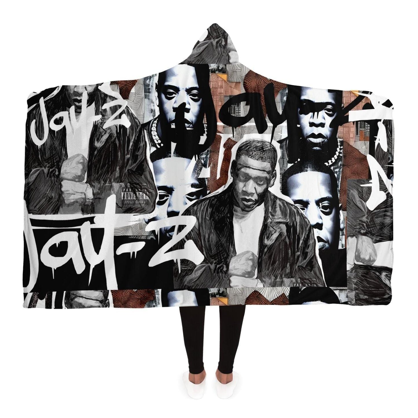 JAY-Z Drawing Hooded Blanket Gift Idea HOO-DESIGN.SHOP