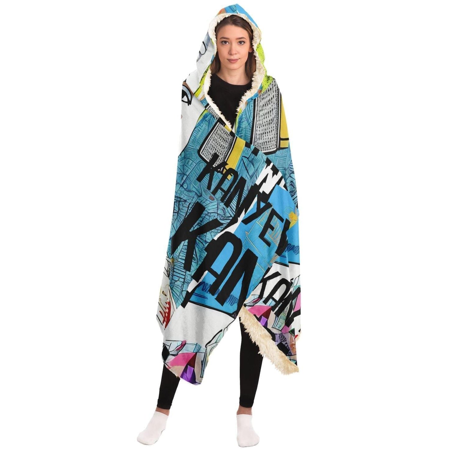 Kanye West Drawing Hooded Blanket HOO-DESIGN.SHOP