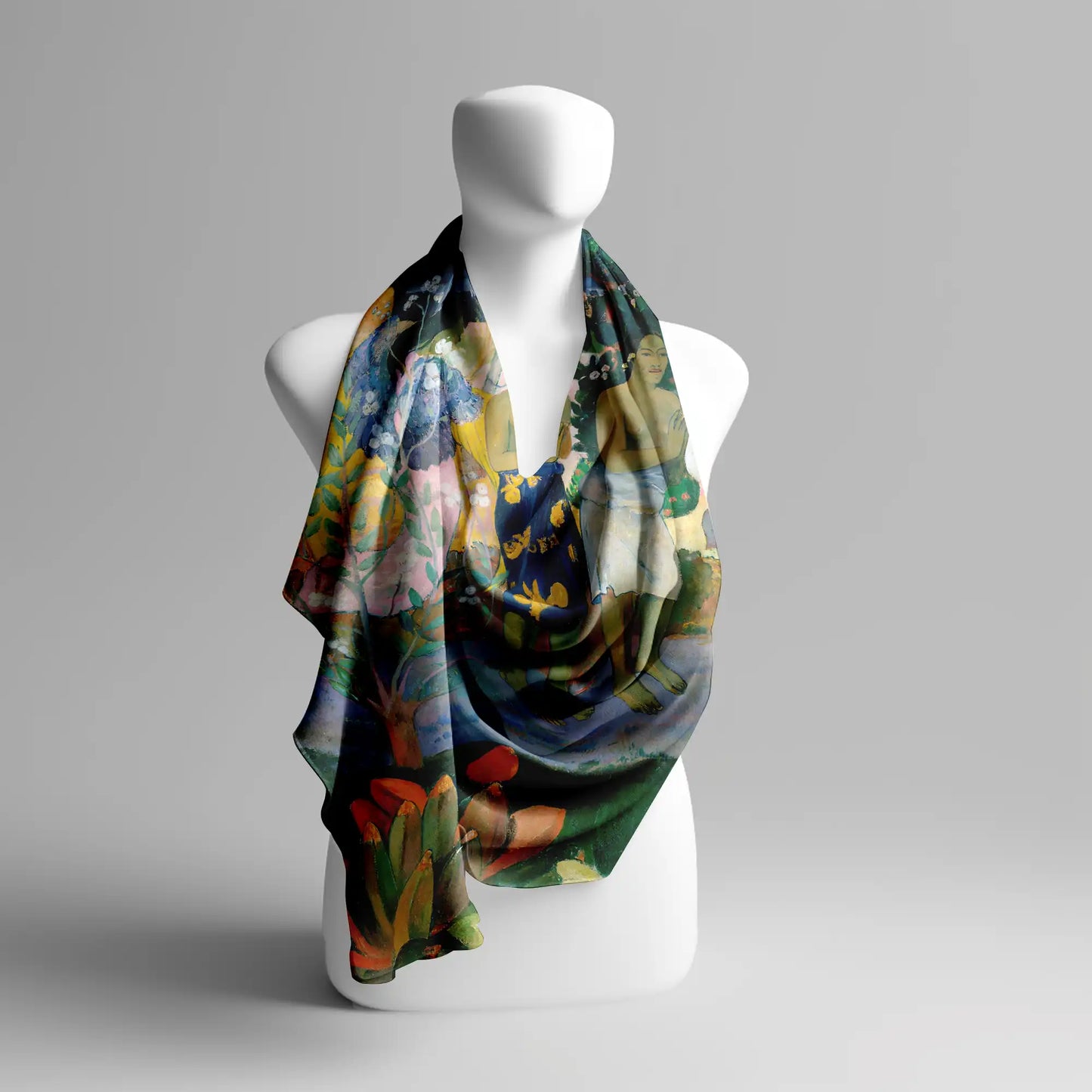 Chiffon Scarf La Orana Maria detail by Paul Gauguin