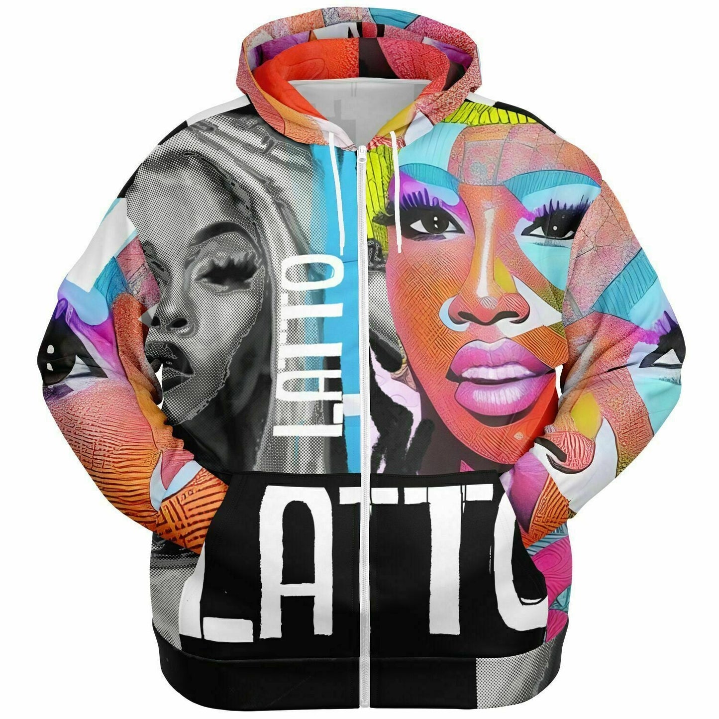 Latto Rapper Style Plus-size Ziphoodie for Latto fanbase HOO-DESIGN.SHOP