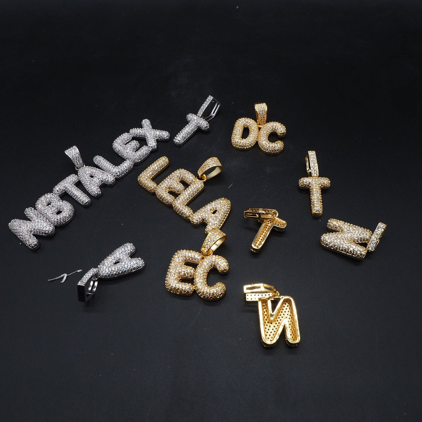 Letter Pendant Necklace Bubble Letter Birthday Personalized Gift LUZGRAPHICJEWELRY
