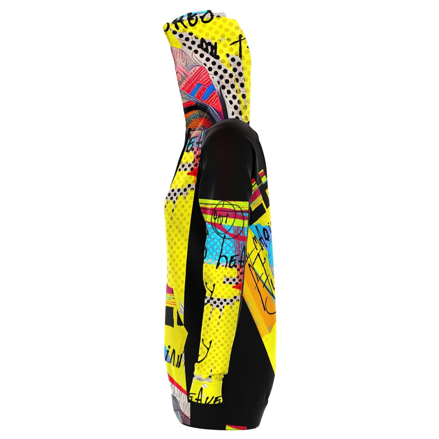 Longline Dress Hoodie African Crafts and Basquiat Themed Drawing HOO-DESIGN.SHOP