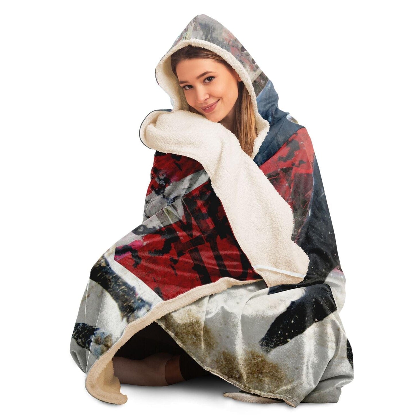 Mad Bull in arena Hooded Blanket Gift Idea HOO-DESIGN.SHOP