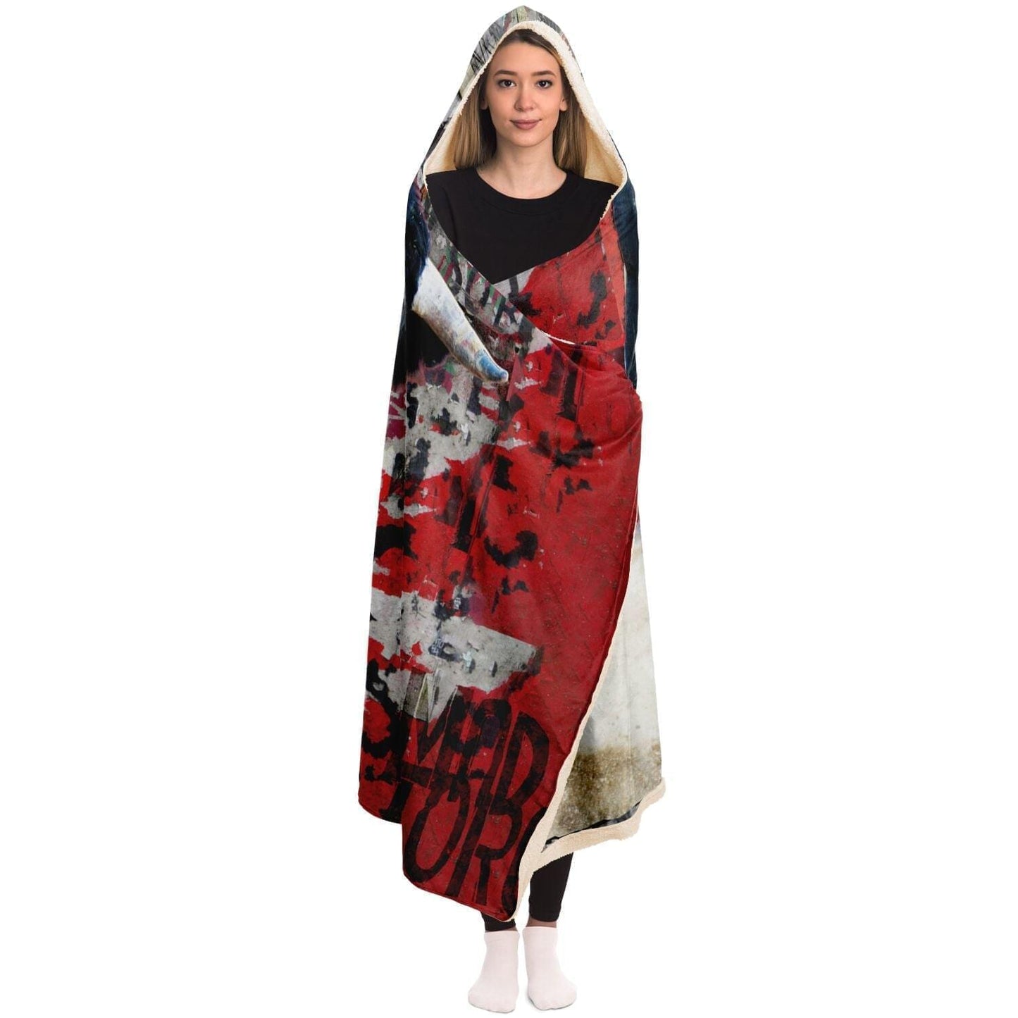 Mad Bull in arena Hooded Blanket Gift Idea HOO-DESIGN.SHOP