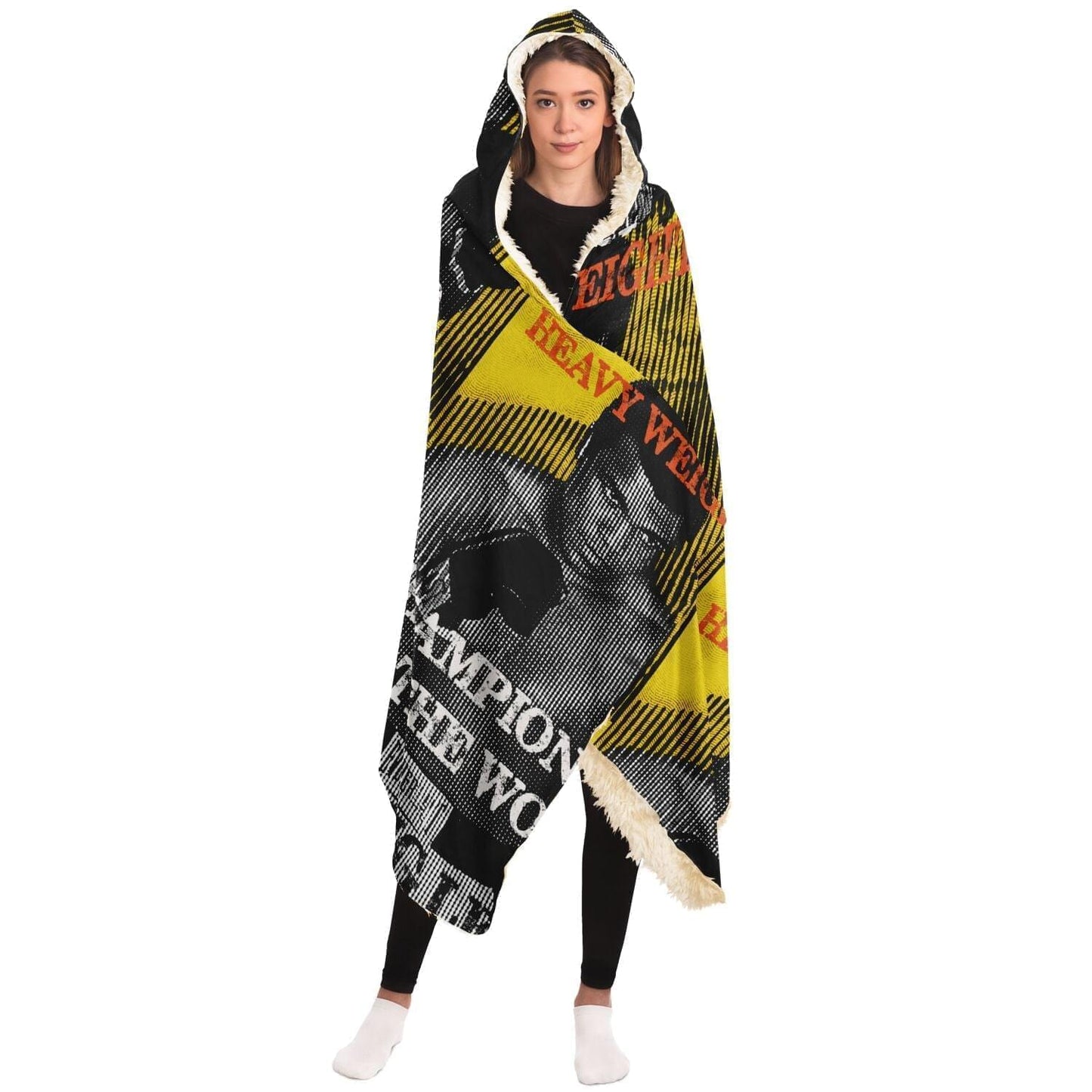 Muhammad Ali Boxing Legend Hooded Blanket HOO-DESIGN.SHOP