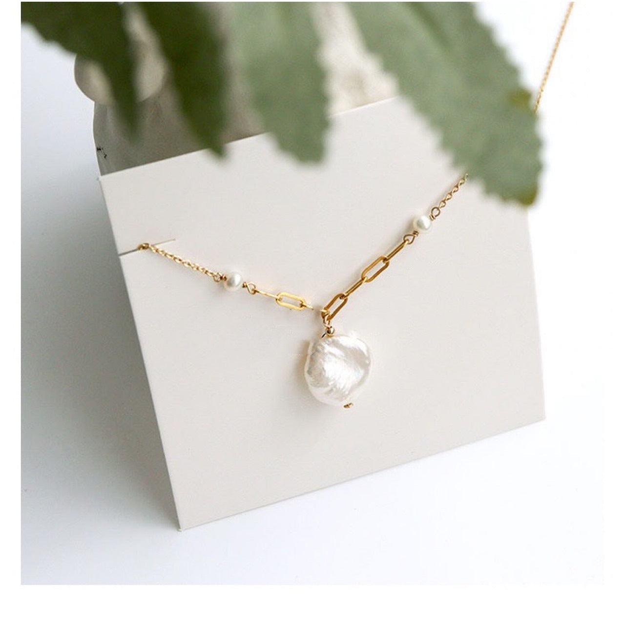 Natural Baroque Petal Sea Pearls Necklace Ideal Birthday Gift LUZGRAPHICJEWELRY