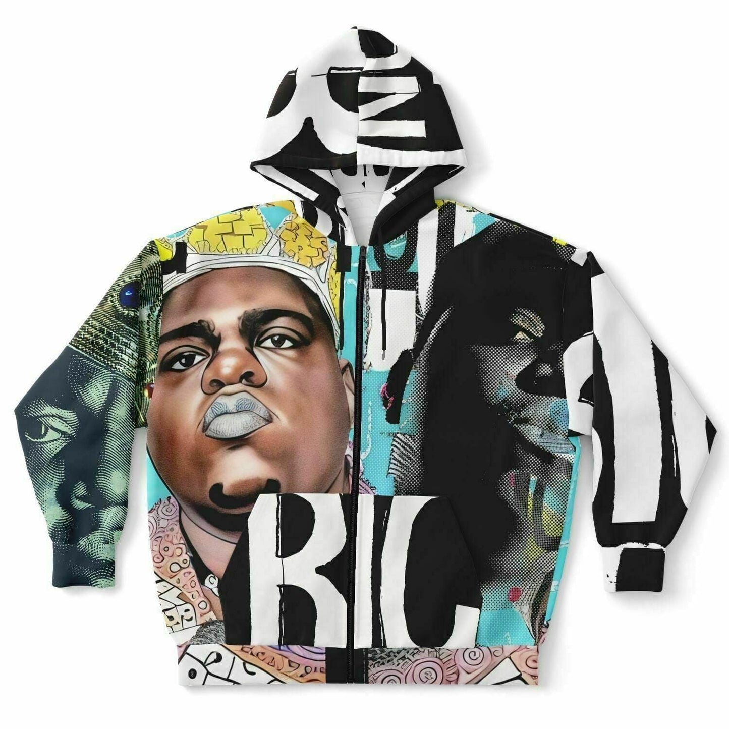 Notorious B.i.g Crown Unisex Plus-Size Zip Up Hoodie HOO-DESIGN.SHOP