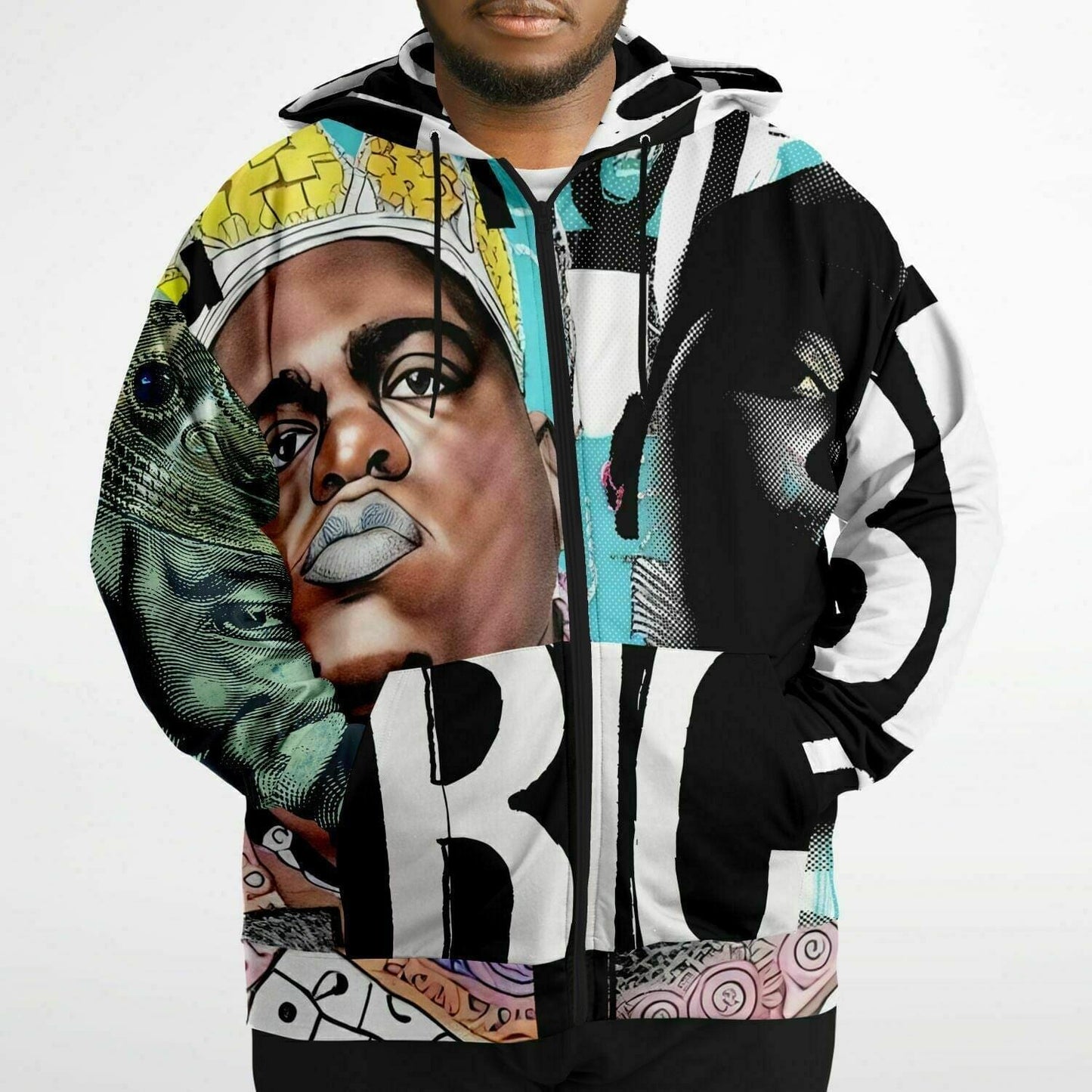 Notorious B.i.g Crown Unisex Plus-Size Zip Up Hoodie HOO-DESIGN.SHOP
