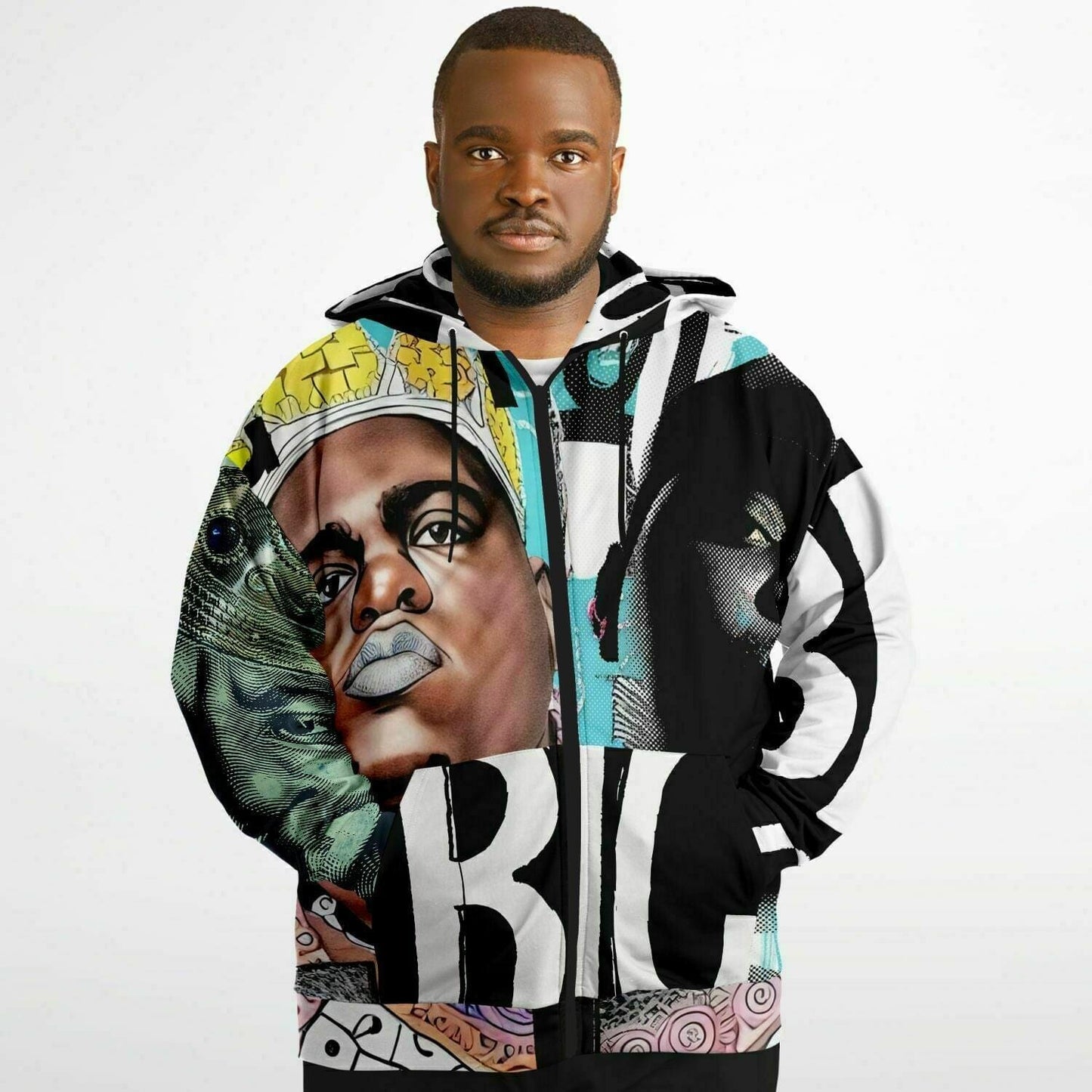 Notorious B.i.g Crown Unisex Plus-Size Zip Up Hoodie HOO-DESIGN.SHOP