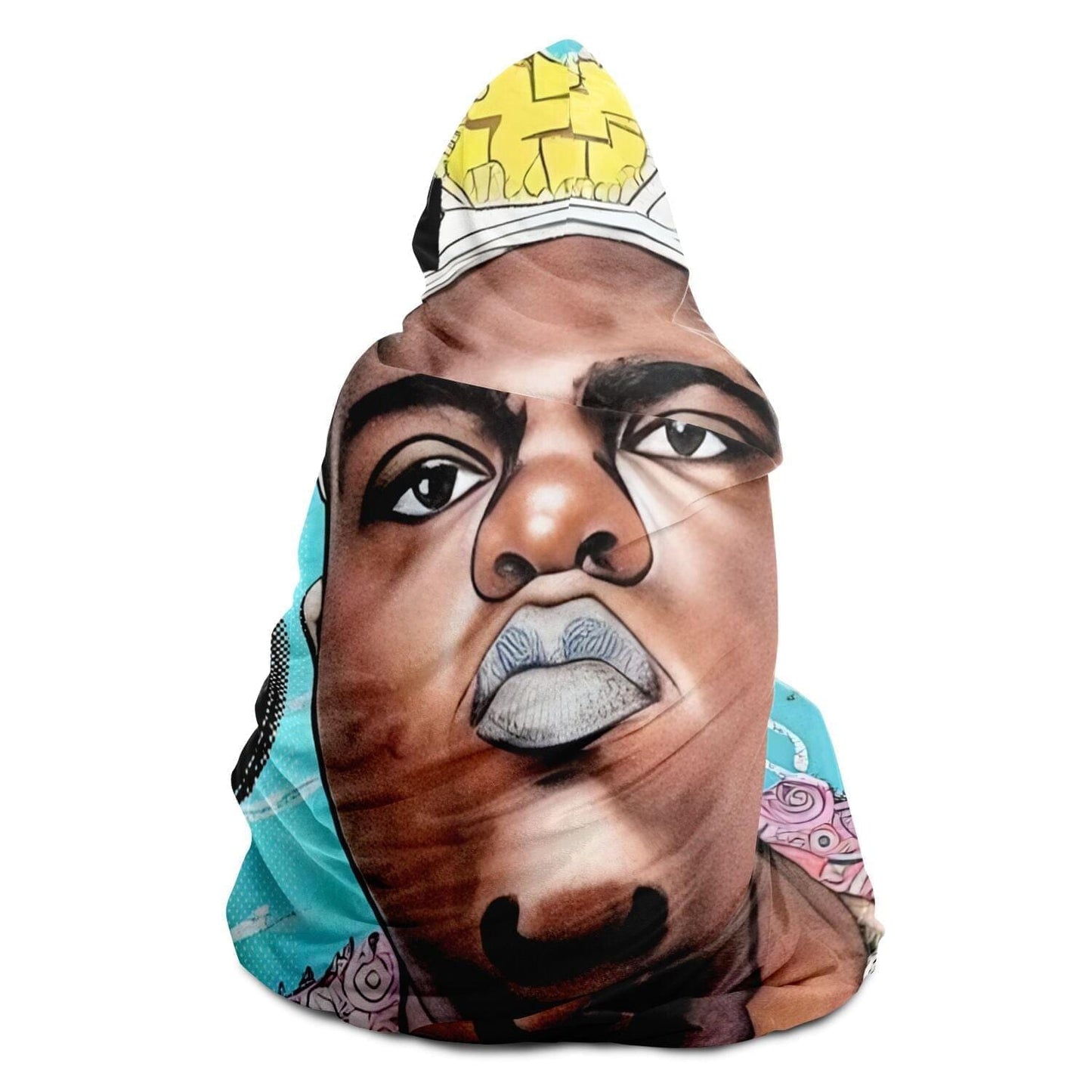 Notorious B.i.g Drawing Cosy Hooded Blanket HOO-DESIGN.SHOP