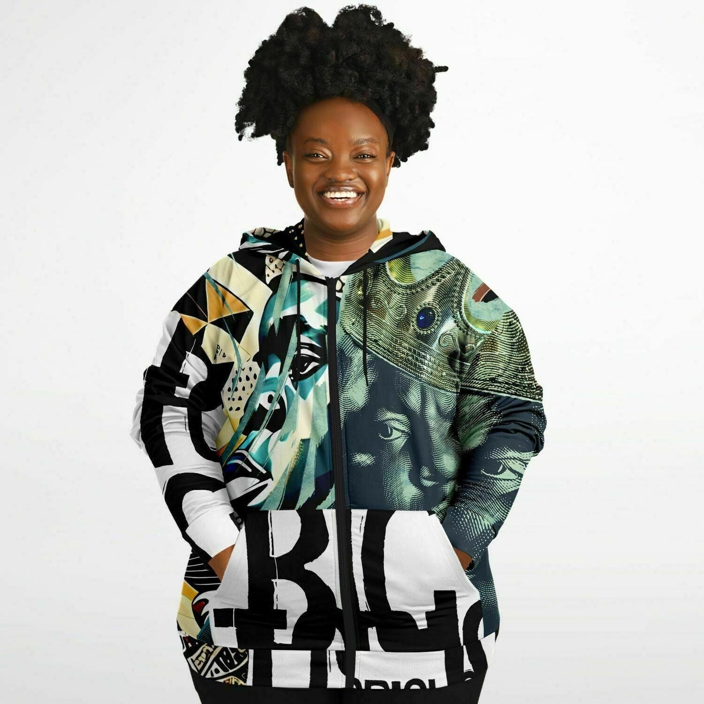 Notorious B.i.g Drawing Plus-Size Zip Up Hoodie HOO-DESIGN.SHOP