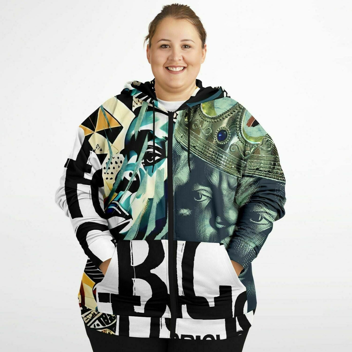 Notorious B.i.g Drawing Plus-Size Zip Up Hoodie HOO-DESIGN.SHOP