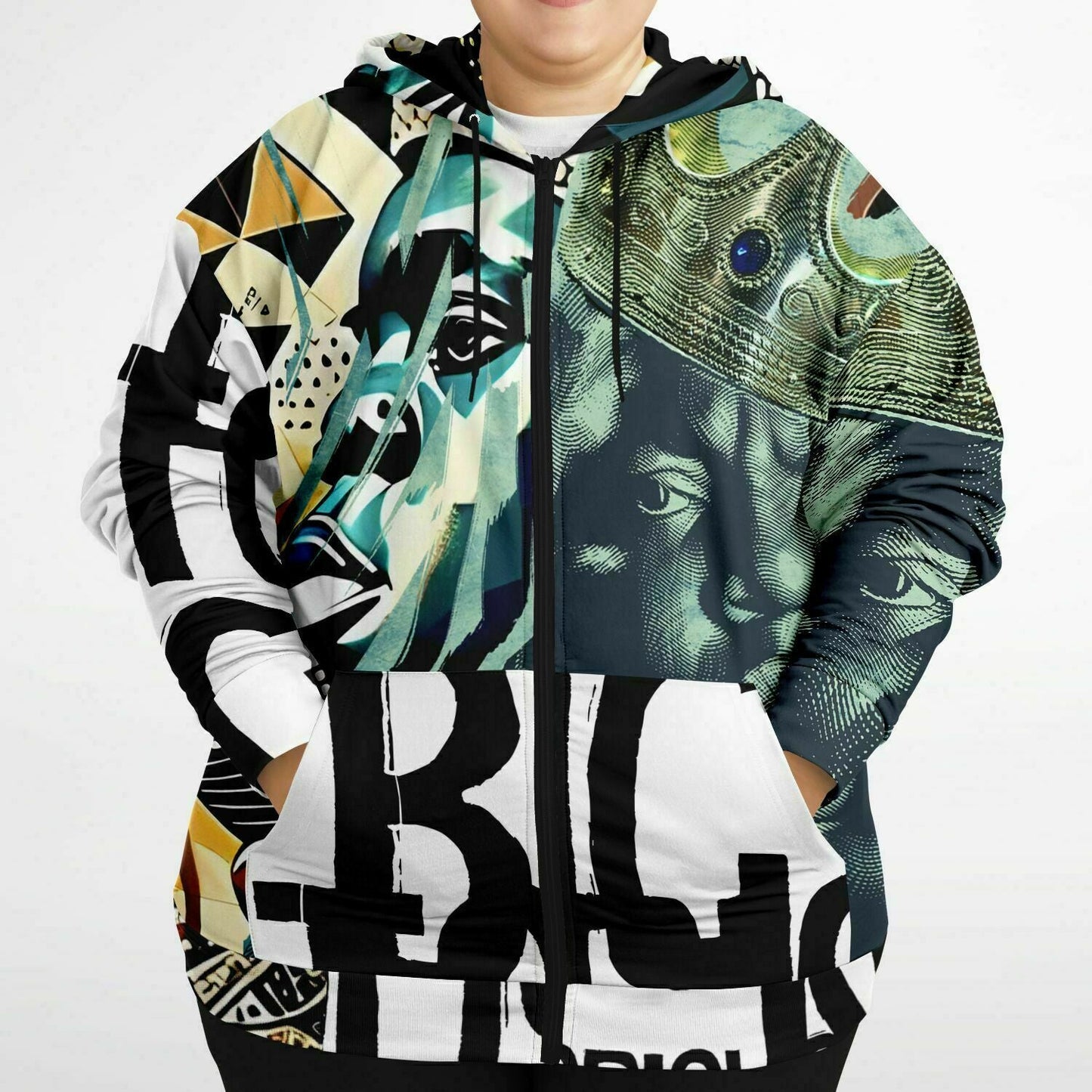 Notorious B.i.g Drawing Plus-Size Zip Up Hoodie HOO-DESIGN.SHOP