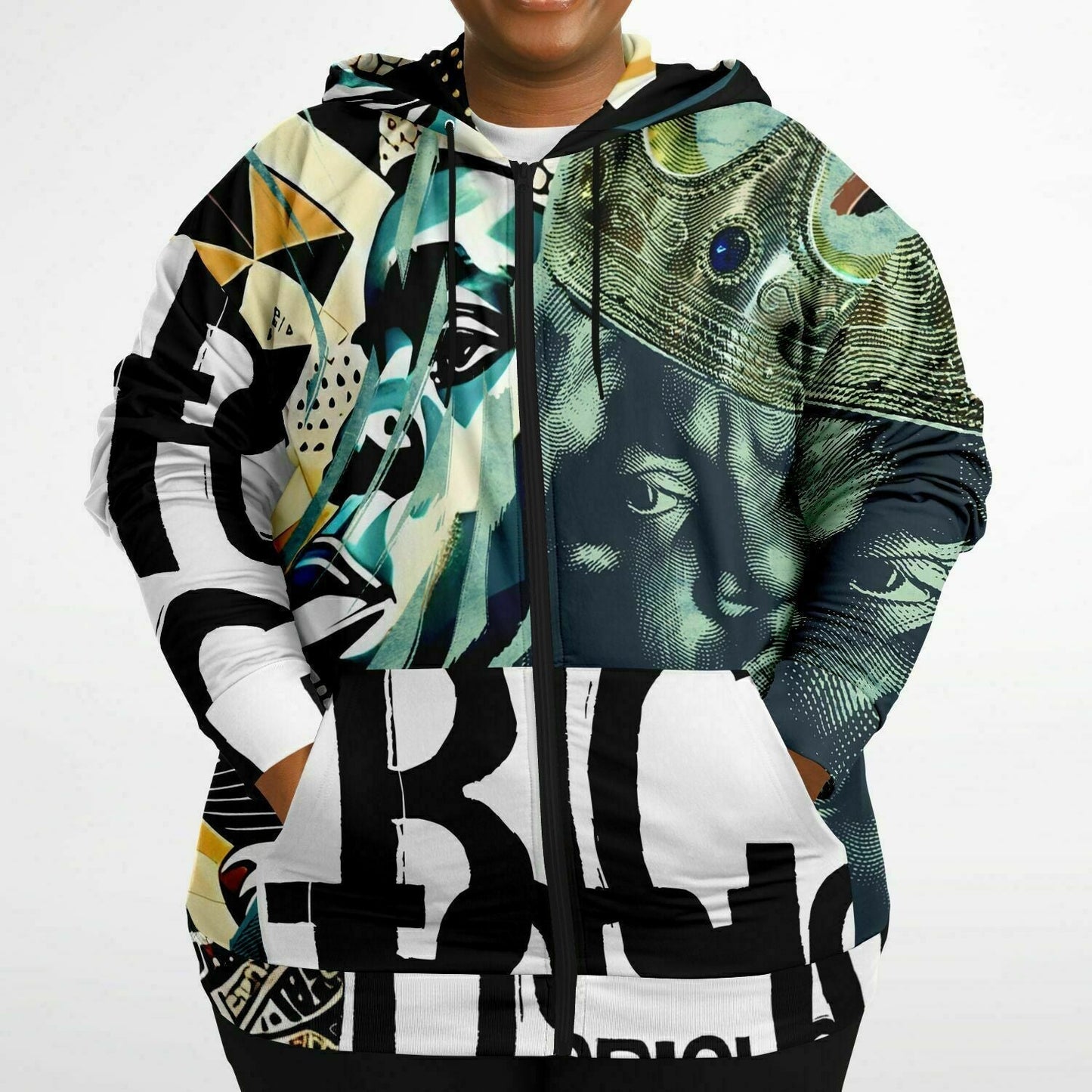 Notorious B.i.g Drawing Plus-Size Zip Up Hoodie HOO-DESIGN.SHOP