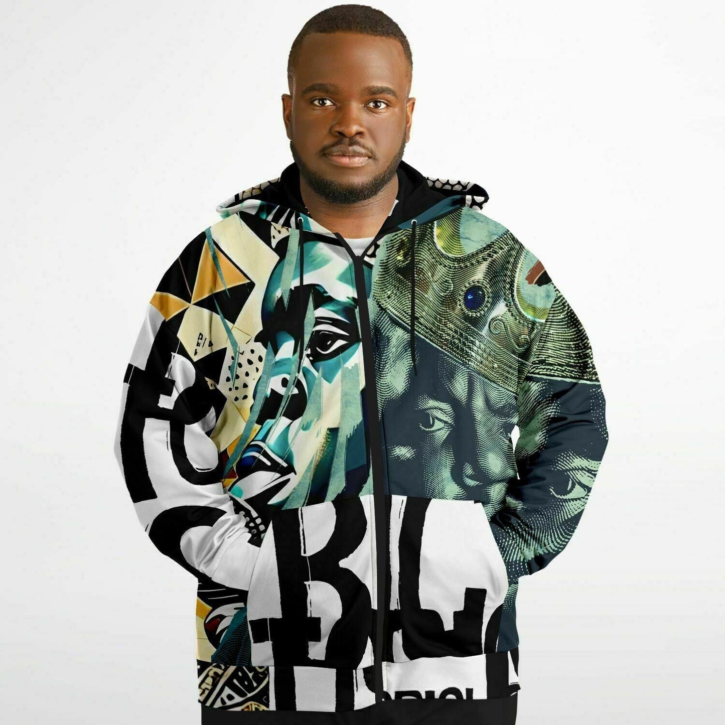 Notorious B.i.g Drawing Plus-Size Zip Up Hoodie HOO-DESIGN.SHOP