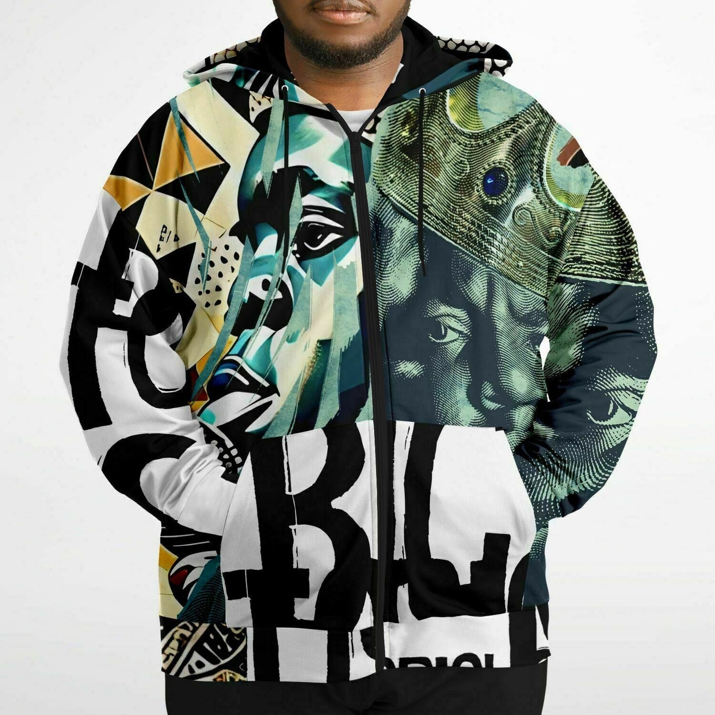 Notorious B.i.g Drawing Plus-Size Zip Up Hoodie HOO-DESIGN.SHOP