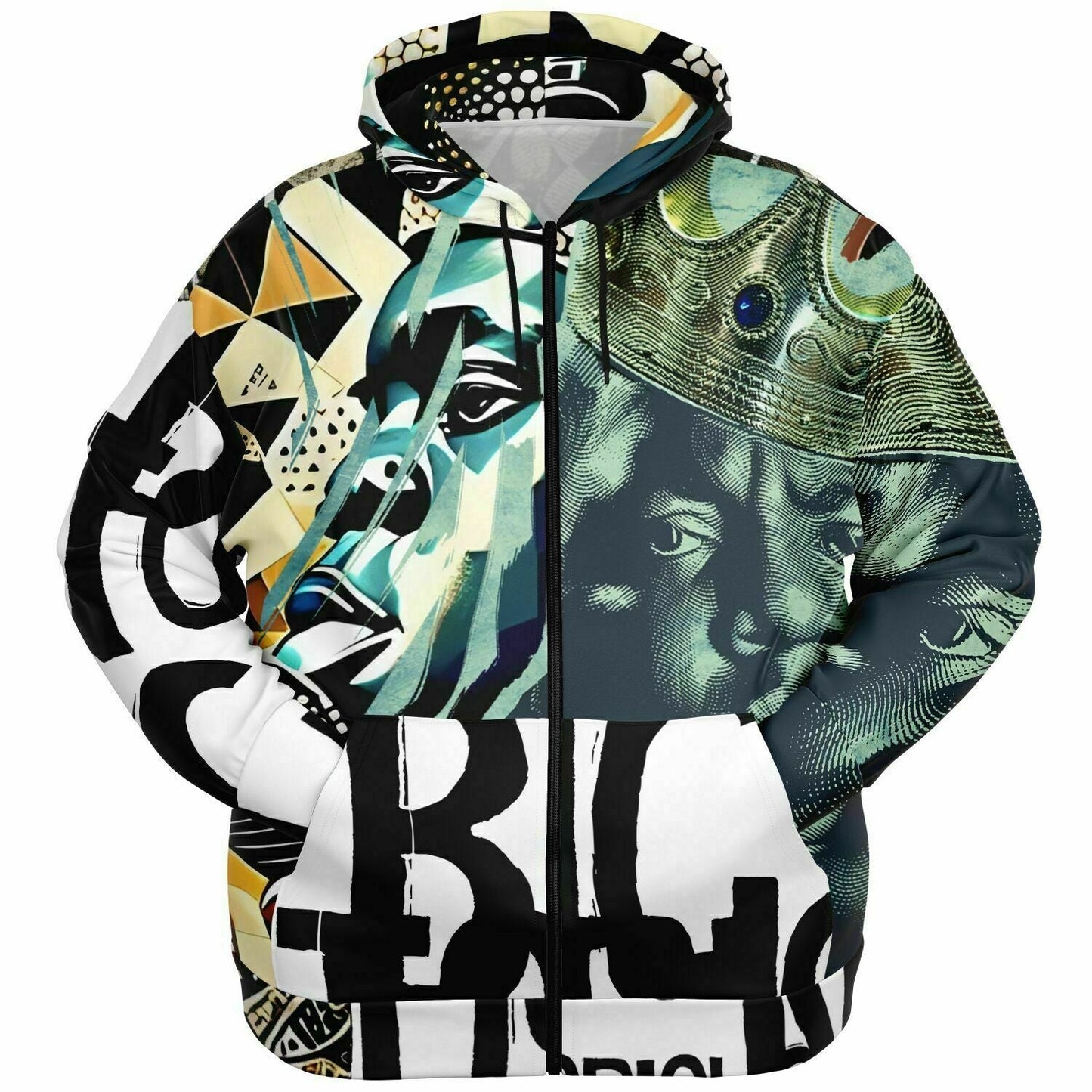 Notorious B.i.g Drawing Plus-Size Zip Up Hoodie HOO-DESIGN.SHOP
