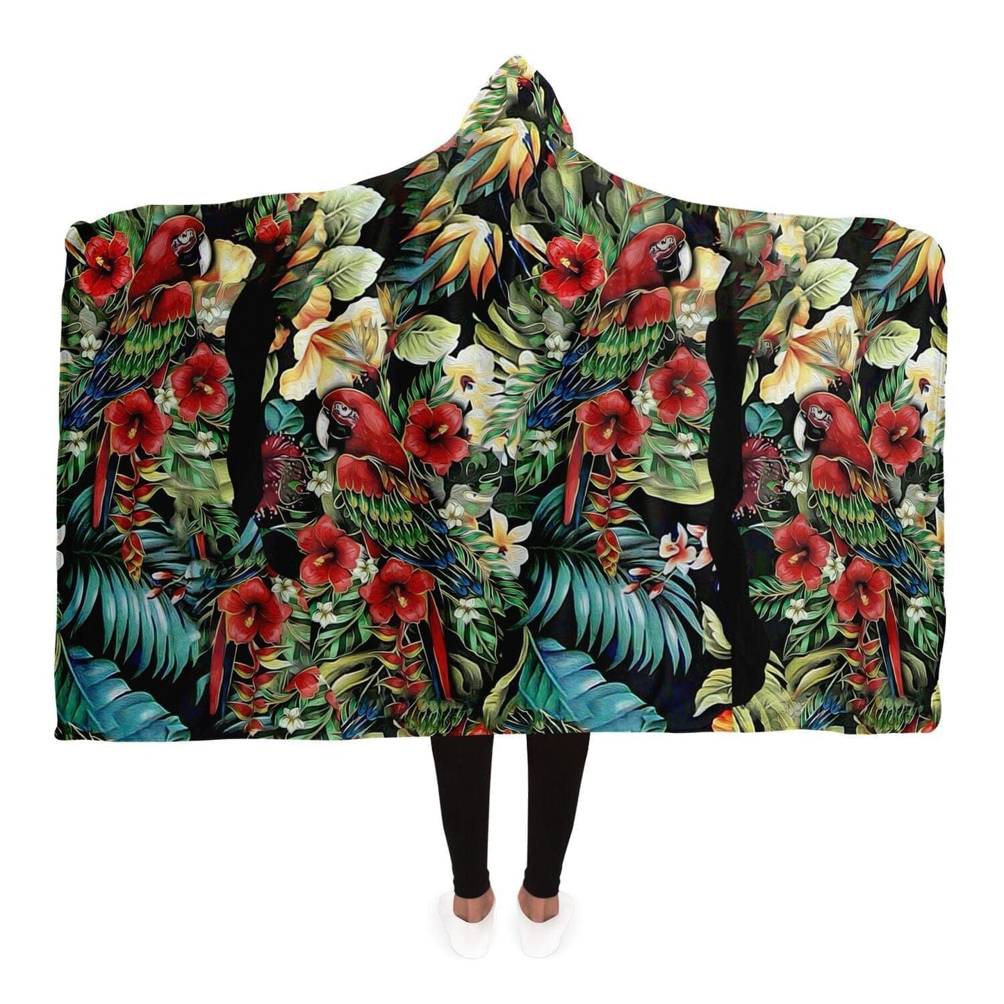 Parrot Drawing Print Hoodie Blanket Gift Idea HOO-DESIGN.SHOP
