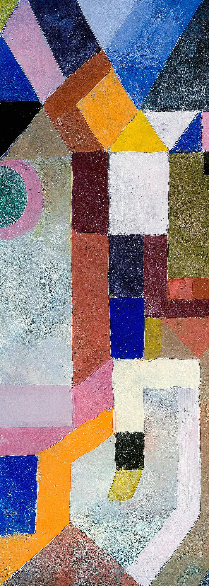 Colourful Architecture Paul Klee Chiffon Scarf