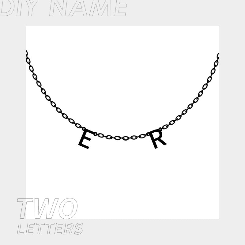 Personalized Name Necklace for Women Custom - Initials Letter Necklace Birthday Gift LUZGRAPHICJEWELRY