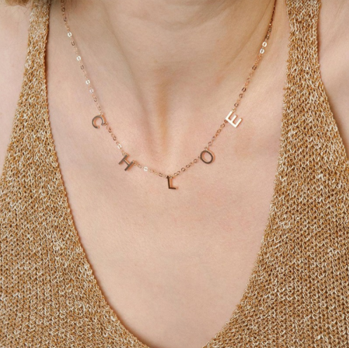 Personalized Name Necklace for Women Custom - Initials Letter Necklace Birthday Gift LUZGRAPHICJEWELRY