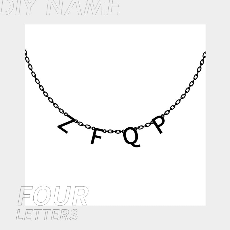 Personalized Name Necklace for Women Custom - Initials Letter Necklace Birthday Gift LUZGRAPHICJEWELRY