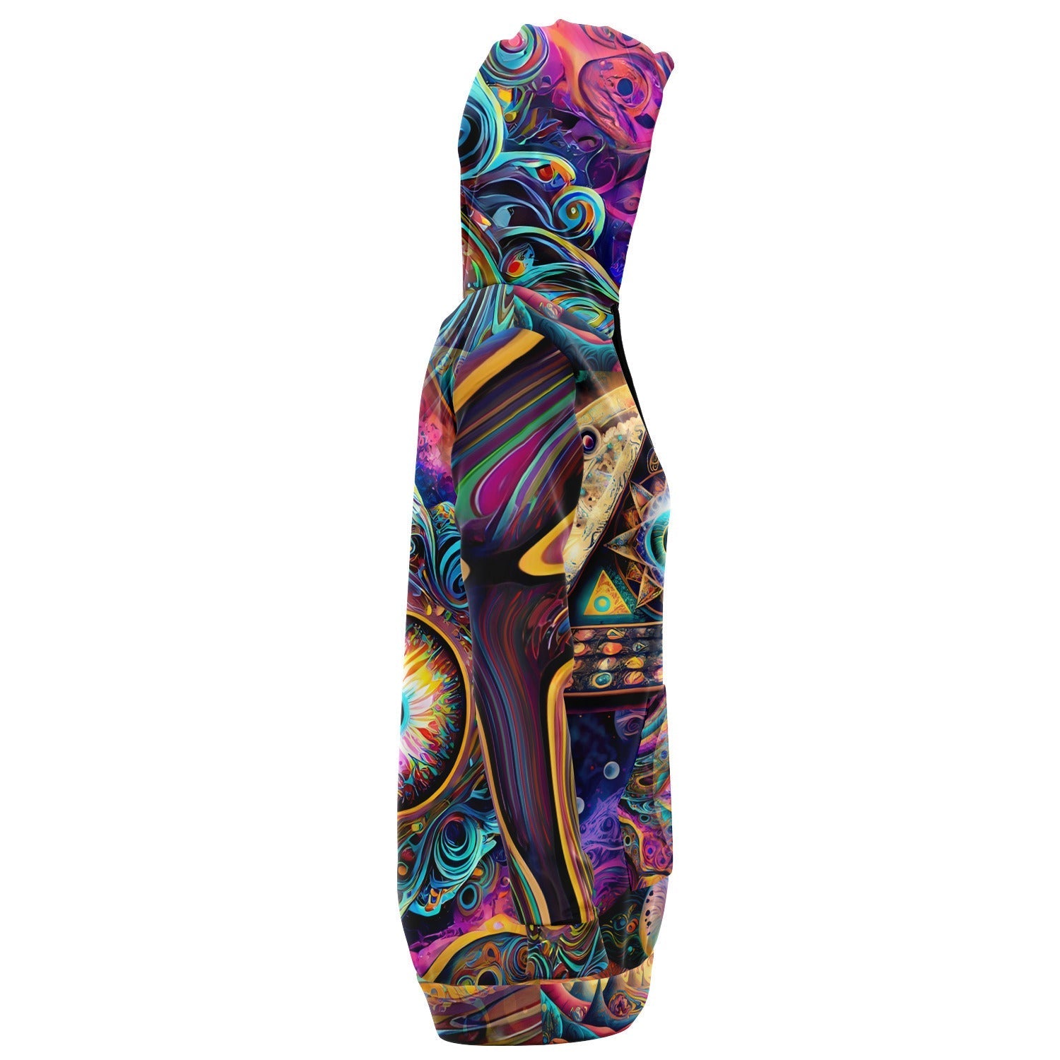 Psychedelic Trippy Aesthetic Outfit Athletic Longline Hoodie HOO-DESIGN.SHOP